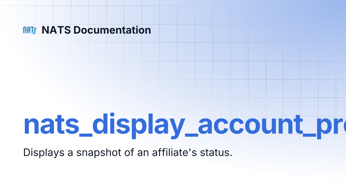 nats_display_account_preview | NATS Documentation