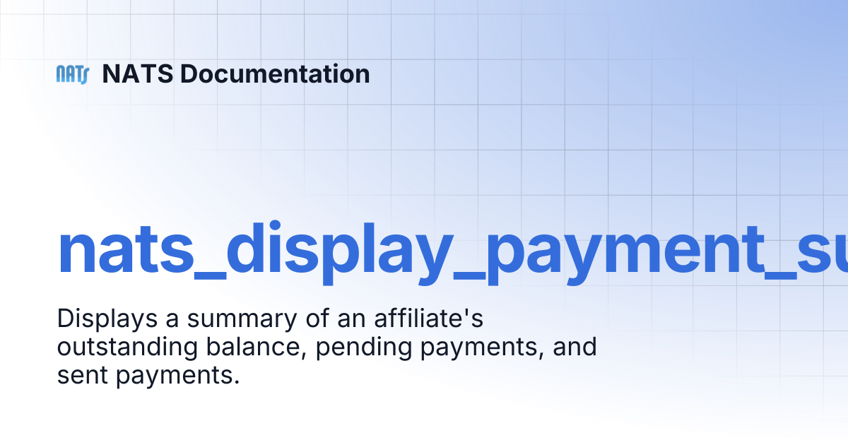 nats_display_payment_summary | NATS Documentation