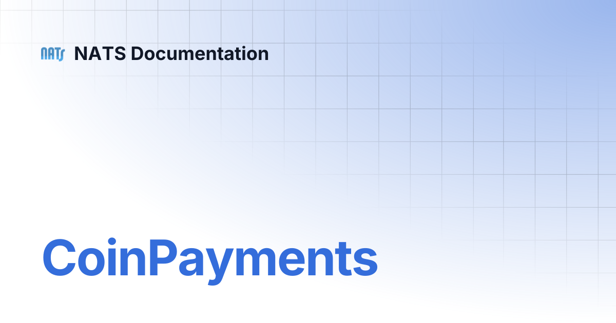 CoinPayments | NATS Documentation