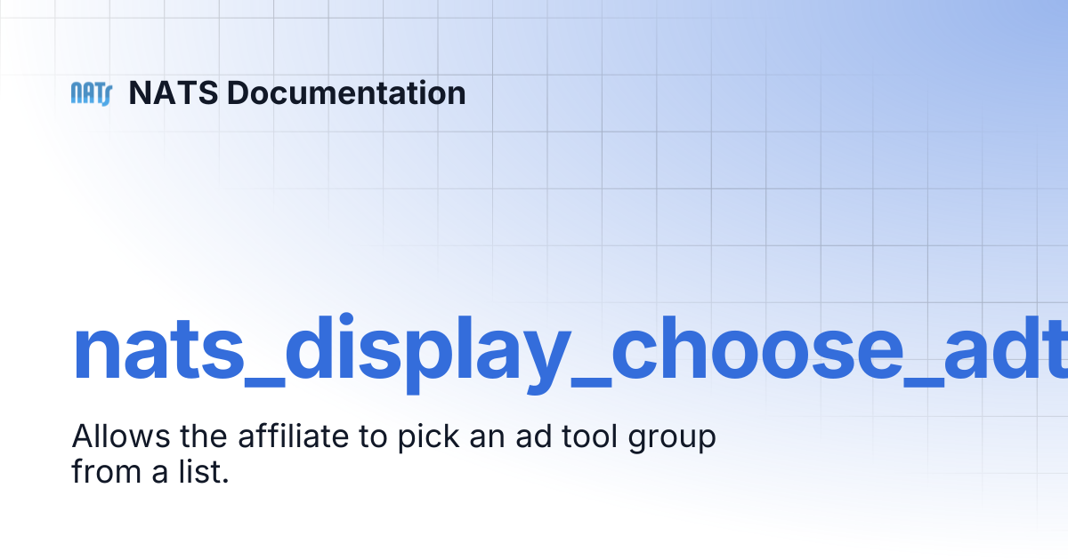 nats_display_choose_adtools_group | NATS Documentation