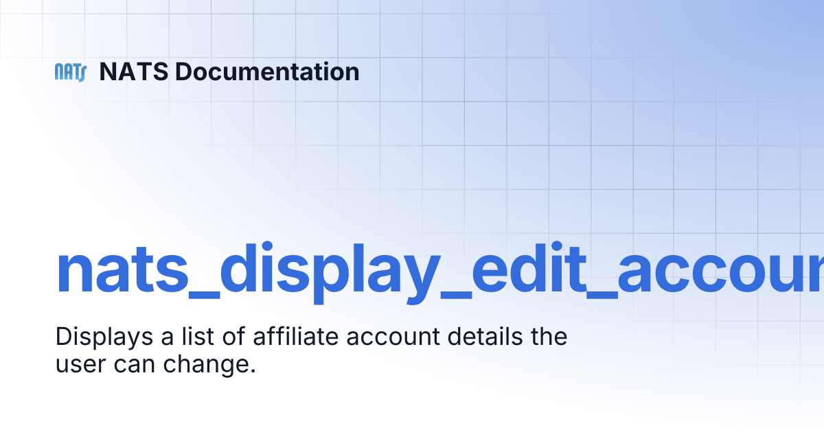 nats_display_edit_account_details | NATS Documentation