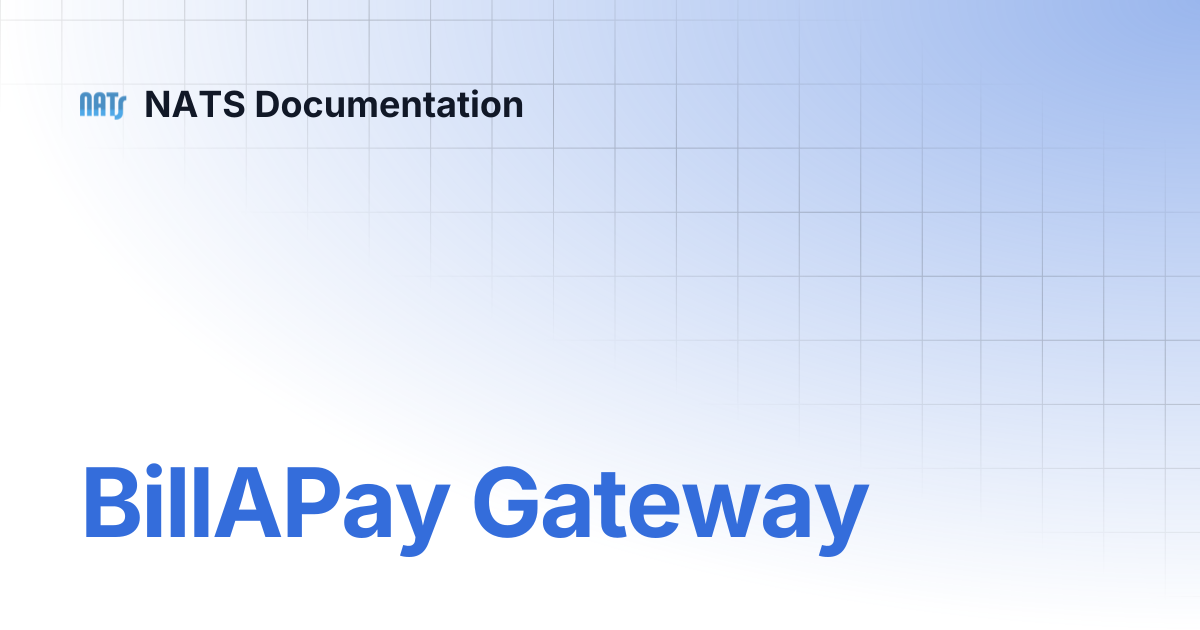 BillAPay Gateway | NATS Documentation