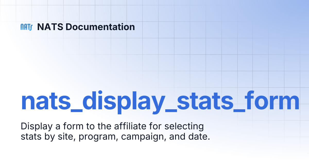 nats_display_stats_form | NATS Documentation